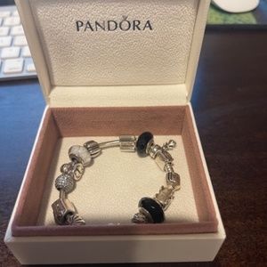 Pandora Bracelet with Charms, Like New